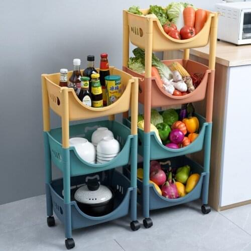 Multi Layer Storage Racks Fruit Vegetable Toy Basket Shelf Supplies Storage Racks Organizer Kuchnia Kitchen Accessories DF50SN