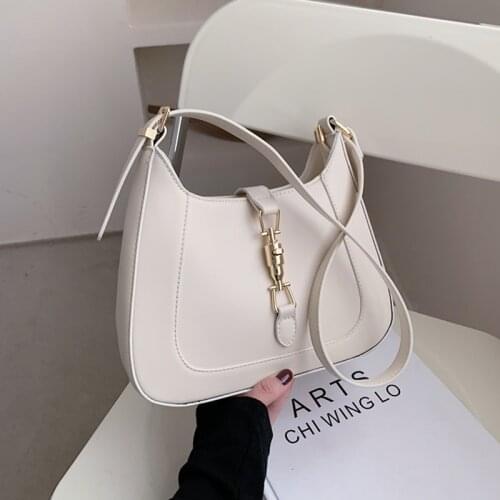 Fashion Half Moon Small Shoulder Bags For Women Baguette Female Hobo Ladies Crossbody Bags PU Leather Purses And Handbags 2021