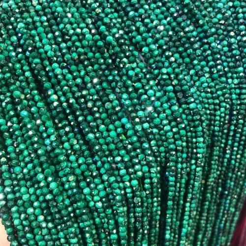 Natural Semi Precious Stone Mini Beads Malachite Circular DIY For Making Necklaces And Bracelets 38cm / Piece 2/3/4 mm