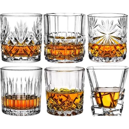 Nordic whisky crystal glass Glass Cocktail Cup Classic brandy cup Bar beer cup Transparent cup champagne glasses wine glass