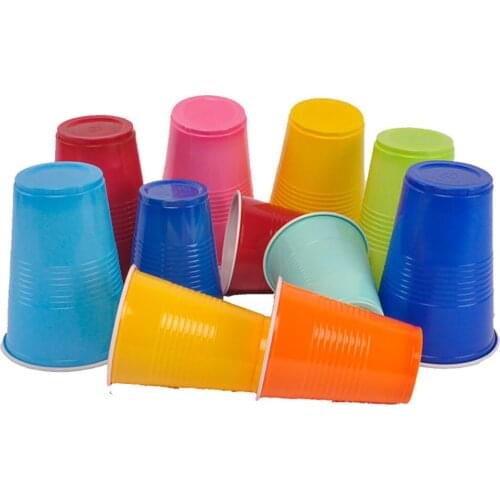 Disposable Tableware Party Decoration 9 Ounces 8pcs/1 Pack Plastic Cup Birthday Party Decorations Kids Wedding Decoration