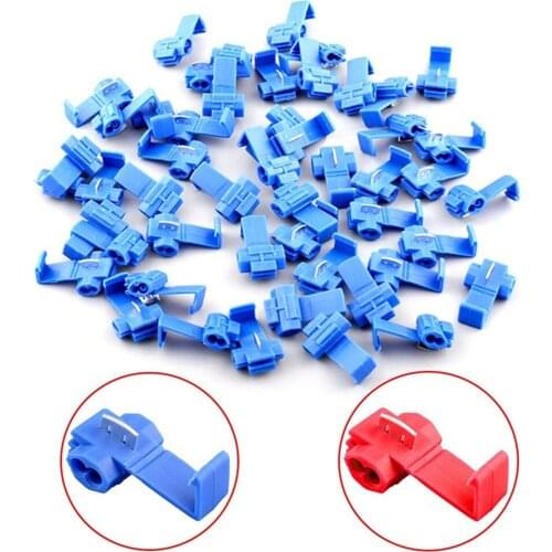 50pcs Ellenmar Scotch Lock Electrical Wire Cable Connectors Quick Splice Terminals Crimp Not Destructive Without Break Line