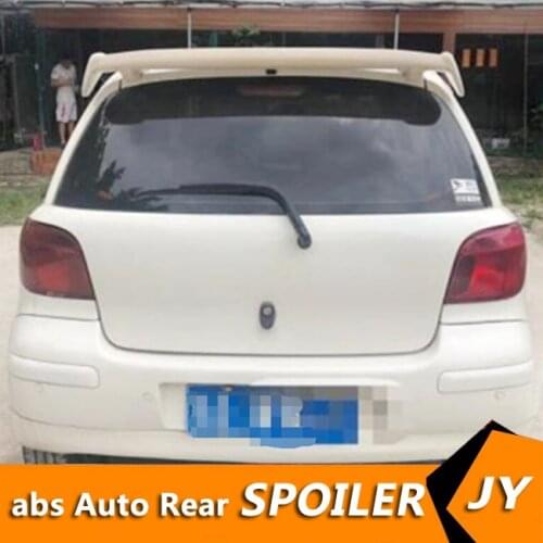 For Vitz Hatchback Spoiler 2001-2008 Toyota Yaris Spoiler wxkD ABS plastic Material Car Rear Wing Color Rear Spoiler