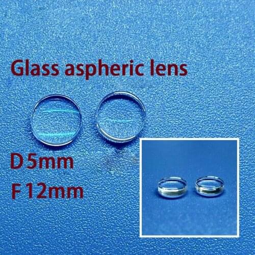 Custom Diameter 6.0 Focal Length 11.0mm Glass Aspherical Laser Lens Collimator T400-700nm