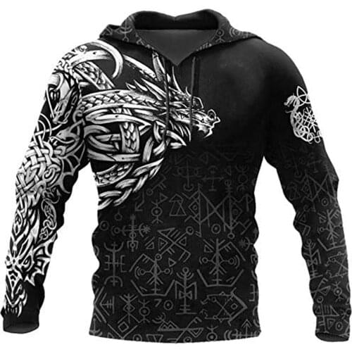 Viking Tattoo 3D Printed Hoodies Harajuku Fashion Sweatshirt Women Men Casual Pullover sudadera hombre Drop Shipping 04