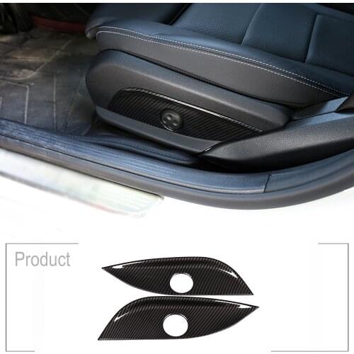 Carbon Fiber Car Seat Adjust Switch Cover Panel Trim For Mercedes Benz GLC/CLS/E/C Class W205 W212 W213 Car Accessories