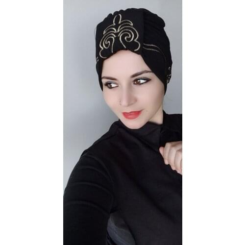 Women Paisley pattern Double-sided Bone Black