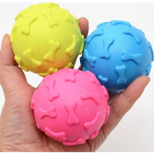 1pcs Diameter 6cm Squeaky Pet Dog Ball Toys for Small Dogs Rubber Chew Puppy Toy Dog Stuff Dogs Toys Pets Supplies