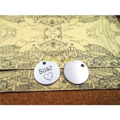 10pcs-stainless steel Charms "SOAR heart "DIY Charms Pendants for necklace/bracelet/keychain DIY jewelry