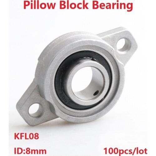 100pcs/lot KFL08 8mm FL08 zinc alloy bearing units pillow block bearings flange block bearing CNC parts