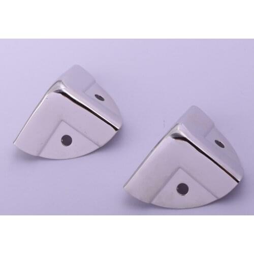 8Pcs Silver Metal Corner Protector Box Edge Safety Guard Decorative Corner Brackets for Wood Case Jewelry Box Cabinet Trunk