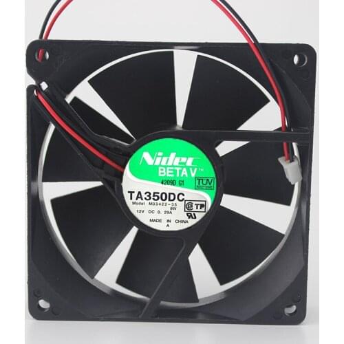 9cm 9025 four wire temperature control PWM chassis mute fan M33422-35 12V 0.29A