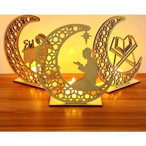 Ramadan Decoration For Home Eid Mubarak Wooden Craft Decor Islamic Muslim Ramadan Kareem Eid Al Adha Islamic Decoration Supplies