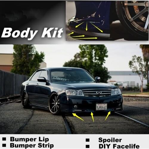 Bumper Lip Deflector For Nissan Cedric / Gloria Y34 Front Spoiler Skirt For Car Tuning View / Body Kit / Strip