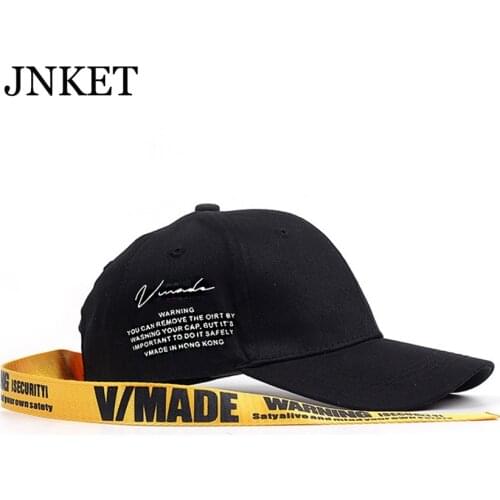 JNKET New Unisex Baseball Cap Long Strap Hip Hop Hats Snapbacks Hats Outdoor Sunhat Gorras Casquette Letter Cap