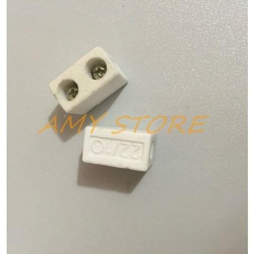 2pcs 1W2H High Temperature Porcelain Ceramic Terminal Block 5A 110-600V