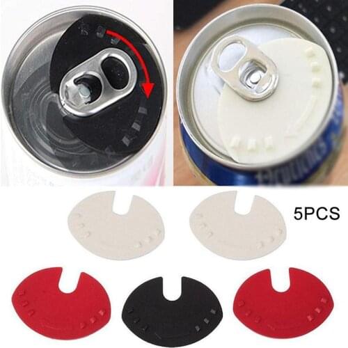 5pcs Beer Can Cover Useful Beverage Can Lid Sealer Cap Soda Beverage Drink Snaps Tops Flip Protector Snap Color Random