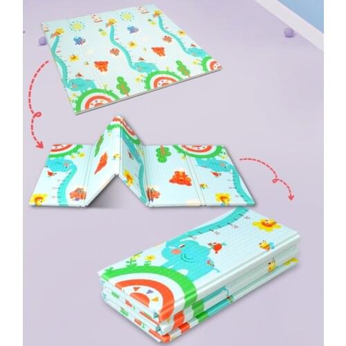 LazyChild 200*180cm Foldable Cartoon Baby Play Puzzle Childrens Mat Baby Climbing Pad Kids Rug Games Mats Toys For Children