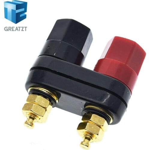 Top Selling Quality Banana plugs Couple Terminals Red Black Connector Amplifier Terminal Binding Post Banana Speaker Plug Jack
