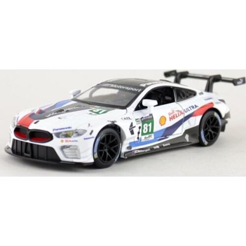 1:32 Scale/Diecast Metal Toy Model/2018 M8 GTE Le Mans/Sound & Light Racing Car/Pull back Educational Collection