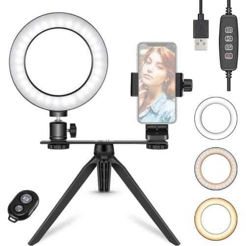 Neewer Ring Light for YouTube Video Live Streaming Makeup Selfie Desktop Mini USB Camera