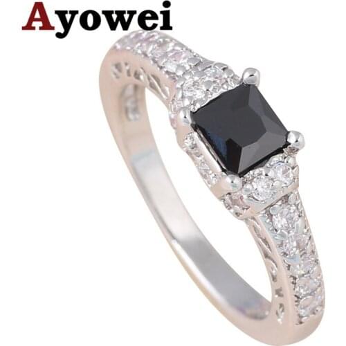 Wholesale & Retail Best Christmas gift Black Onxy Silver Stamped fasahion jewelry Rings USA #6.5 #5.5 #7.5 HR22A