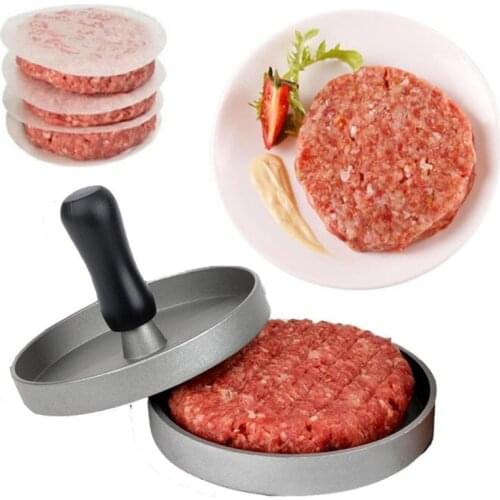 Manual Round Hamburger Meat Press Aluminum Alloy Non-Stick Coating Cutlets Mold Beef Grill Burger Patty Maker Kitchen Tools