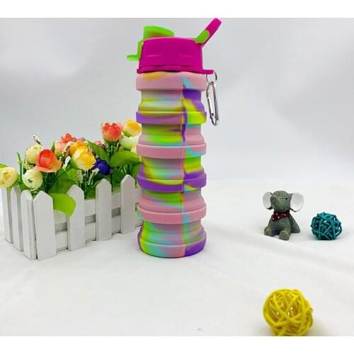 Collapsible Water Bottle for Sport Outdoor Portable Silicone Sport Bottle Travel Retractable Folding Bottles Drinking Bottle