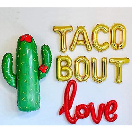 Taco Bout Love Balloons, Taco Bout Love Fiesta Bridal Shower Party Supplies Cactus Mexican Themed Banner