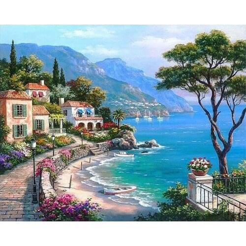 Landscape Seaside Picture Home Decoration painting art print poster mural family bedroom wall decoration No Frame