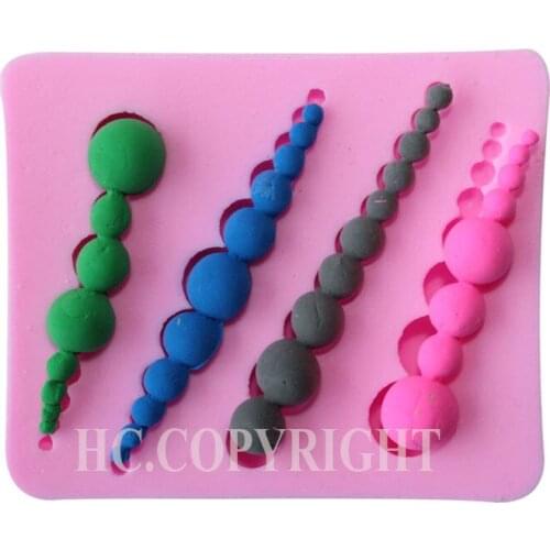 High Quality Silicone String Of Pearl Fondant Sugar Paste Bead Molds Clay Mould Cake Decorating Tools Bakeware