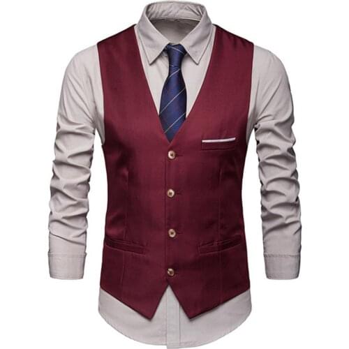 Plus Size Casual Sleeveless Formal Business Jacket Formal Men Solid Color Suit Vest Single Breasted Business Waistcoat 6XL
