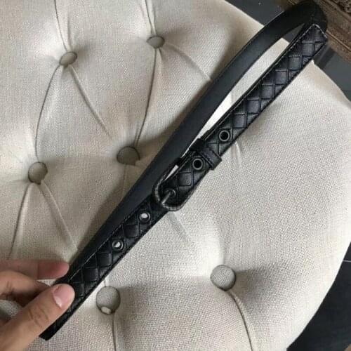 2019 Genuine leather Hand knitted Sheepskin Woman belt fashion New pattern Length adjustment