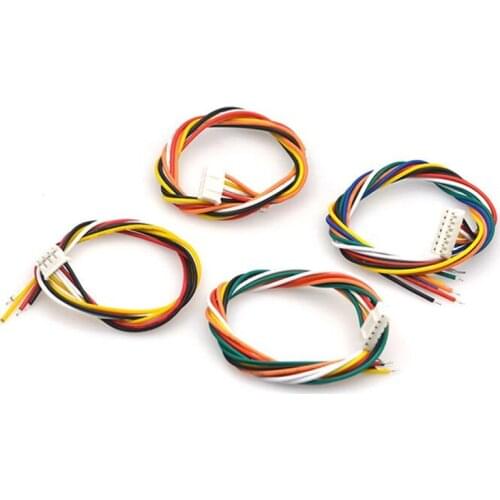 10pcs/lot Mini Micro JST 2.0 PH Connector Female 2/3/4/5/6/7/8/9/10-Pin Plug With Wires Cables Socket 300MM 26AWG