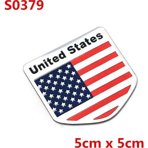 3D United States USA Flag Aluminum alloy Emblem Badge Sticker American national map Car stickers Motorcycle Auto Decor Decal