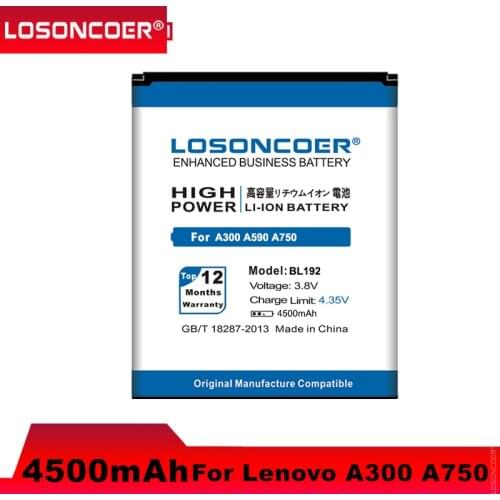 4500mAh BL192 Battery Use for Lenovo A300 A590 A750 A529 A328 A328T A526 A388T A680 Phones Battery