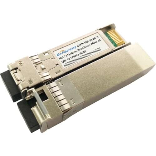 Free Shipping 10G BIDI 10km SFP Module SM LC 1270/1330nm Single Mode Single Fiber Optic module Compatible with Cisco Switch