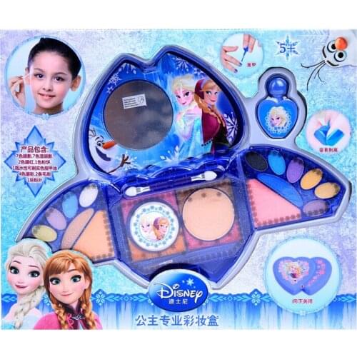 Disney Childrens Cosmetics Toys Set Princess Makeup Eye shadow Lipstick Set Girls Birthday Gift House Toys Beauty & Fashion Toy