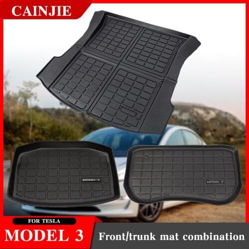 New Model3 Trunk Mats Customized Car Rear Trunk Storage Mat Cargo Tray Waterproof Pads For Tesla Model 3 2021 Accessories