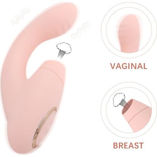 EXVOID Dildo Vibrators Sex Toys for Women Breast Massager Heating Sucker Vibrators for Woman Silicone Nipple Suck Adult Products