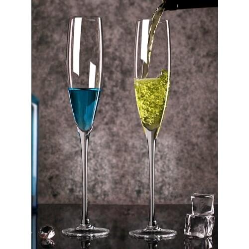 Crystal Glass Champagne Glasses 6 Set Home Red Wine Glass Cocktail Goblet Creative European Style 2 Personality Wine Set
