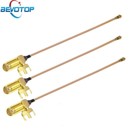 100pcs/lot RG178 Cable SMA Female PCB Panel Mount to u.FL IPX IPEX1 Female Jack WIFI Antenna RF Coaxial Pigtail Extension Cable