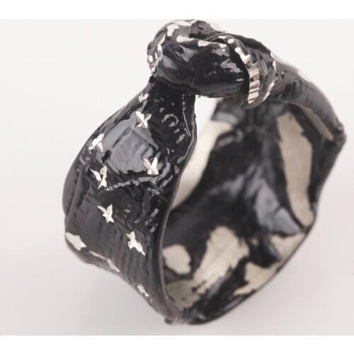 UM US JEWELRY Black Color Unisex Ring