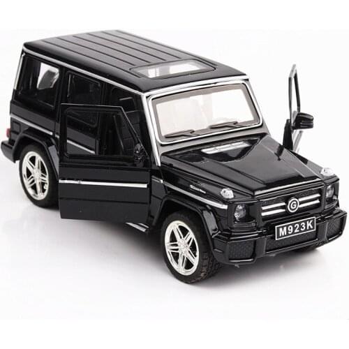 1:24 G65 SUV AMG Alloy Pull Back Model Car Toy with Sound Light Pull Back Toy Car Toys White Black for Boys Children Gift
