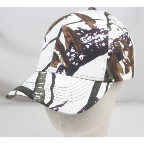 Leaves Camo Jungle Printed Summer Baseball Hat Mens Cap Hiking Fishing Ajustable