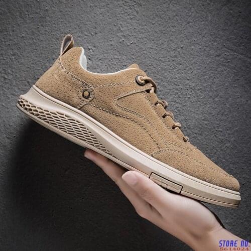 Mens Designer Casual Leather Shoes Spring Summer Breathable Loafers Fashion Flats British Outdoor Sneakers Calzado Hombre