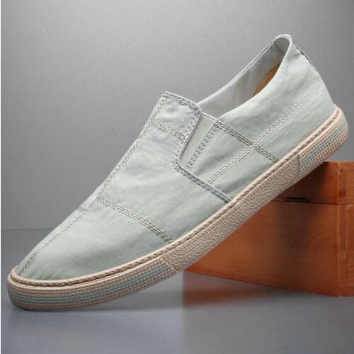 New Soft Mens loafers shoes Mens Vulcanized shoes Comfortable Breathable Canvas shoes Mens Flat shoes A23-26
