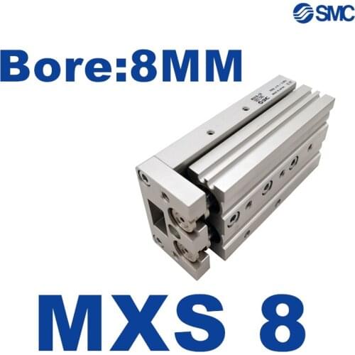 MXS MXS8 NEW SMC MXS8-10 MXS8-20 MXS8-30 MXS8-40 MXS8-50 MXS8-75 Air Slide Table Guide Cylinder Pneumatic