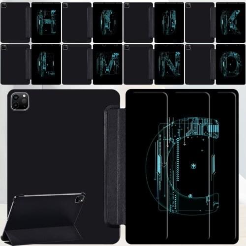 New Tablet Case for Apple IPad Pro 9.7"/Pro 10.5"/Pro 11(2018/2020/2021) Letter Series Tri-fold Cover Case with Smart Sleep Wake