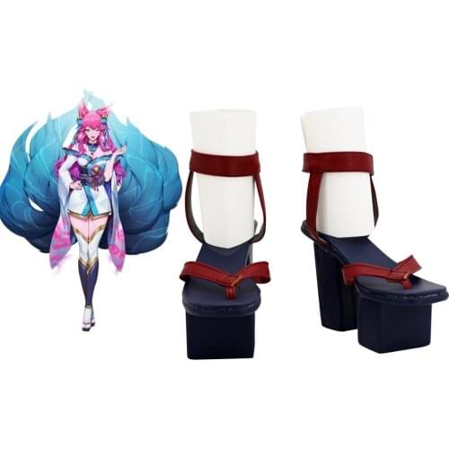LOL Ahri Spirit Blossom Cosplay Shoes High Heel Sandals Custom Made Any Size Christmas Comic-Con Cosplay